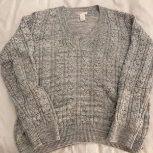 H&M VNeck knit sweater (grey)